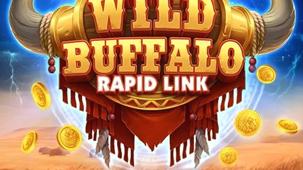 Interface do jogo de slot Wild Buffalo: Rapid Link com tema de animais